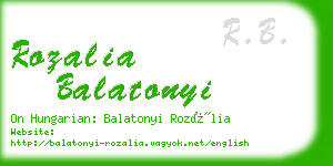 rozalia balatonyi business card